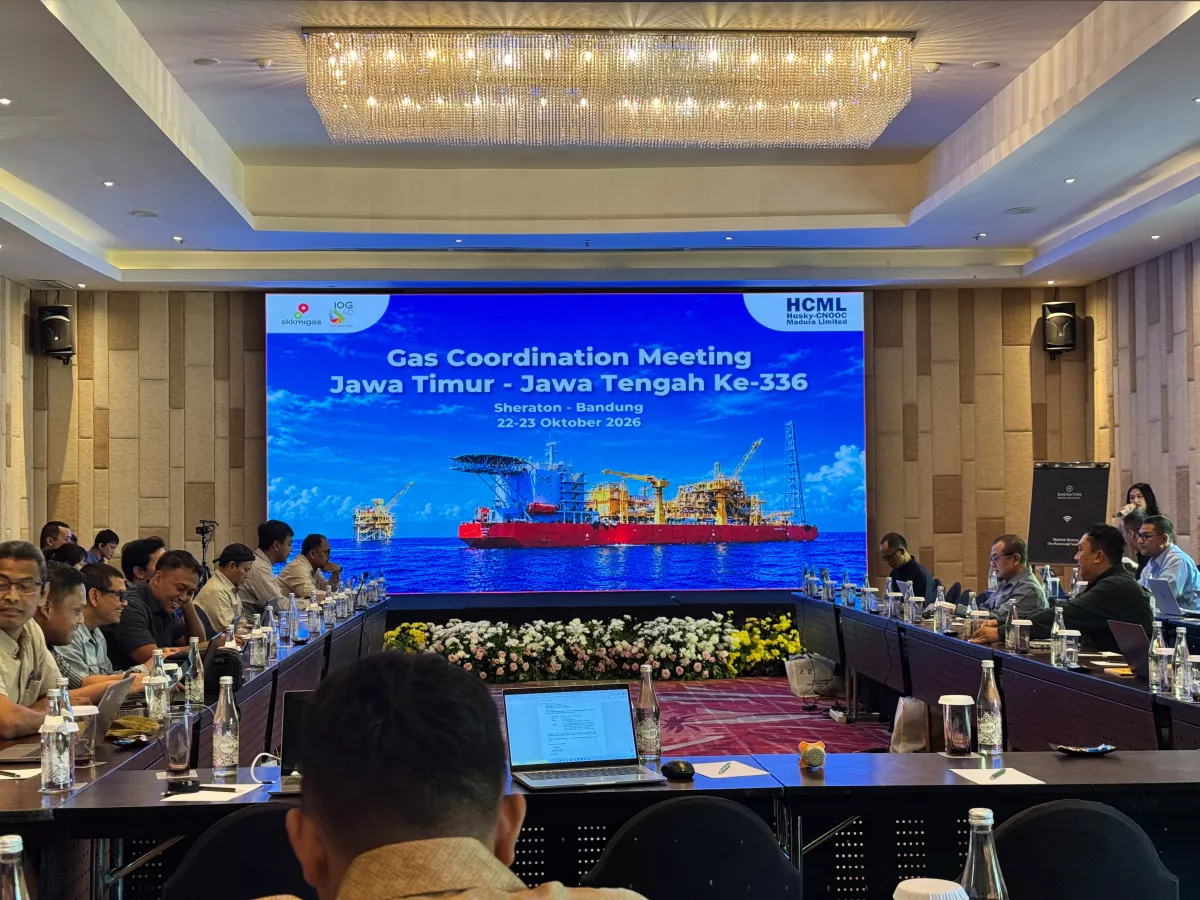 HCML menjadi tuan rumah Gas Coordination Meeting (GCM) ke-336 di Bandung pada 22–23 Oktober 2026 untuk memperkuat koordinasi pasokan gas bumi Jawa Timur dan Jawa Tengah.
